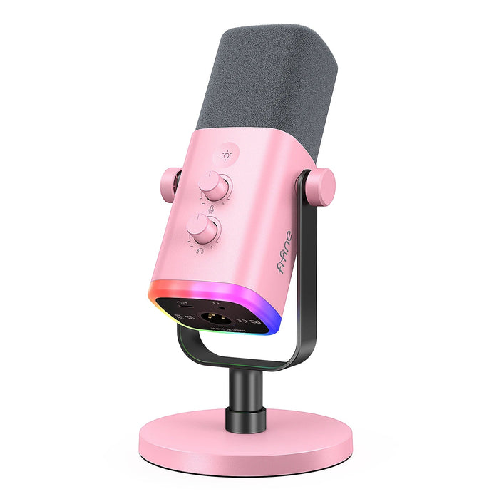 Dynamic USB/XLR Microphone – Cardioid with RGB Lighting & Noise Reduction SF