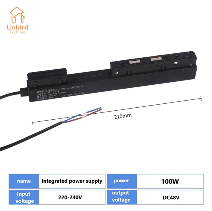 Magnetic LED Track Spotlight – 48V Linear Ceiling Light - Samanta Factory