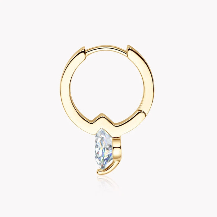 Moissanite Hoop Earrings – 1.0CT VVS1 D-E Color Sterling Silver SF