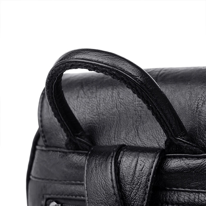 High-Quality Leather Backpack for Women – Large Capacity Travel & School Bag, Fashionable Mochila Shoulder Bag - Samanta Factory