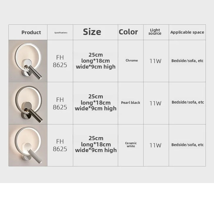 Nordic Style Rotatable Wall Lamp – 350° Adjustable Spot Light for Bedroom & Living Room Décor - Samanta Factory