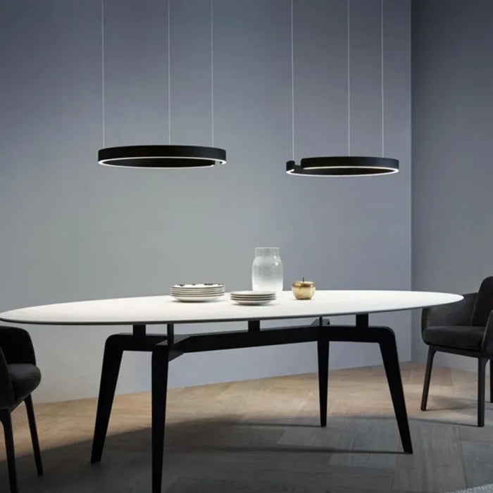C Ring LED Pendant Light – Dimmable Nordic Hanging Lamp for Dining & Bedroom Spaces - Samanta Factory