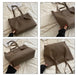 Women’s Genuine Leather Shoulder Bag – Square Ruched Handbag with Hasp Closure - Samanta Factory