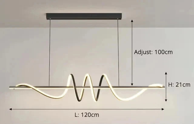 Contemporary Aluminum & Acrylic Pendant Chandelier with Adjustable Brightness & Remote - Samanta Factory