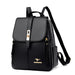 Women’s Leather Backpack – Fashionable White Shoulder Bag for Travel & School - Samanta Factory