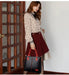 Women's Large Capacity PU Leather Tote Bag – Minimalist Urban Shoulder Bag SF