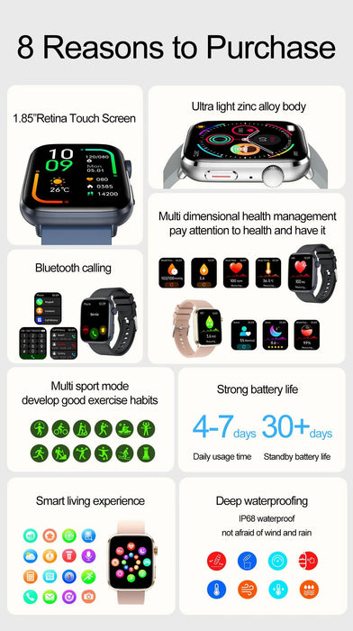Women’s Smart Watch – AMOLED Health Tracking SF