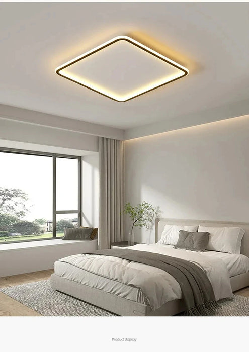 Modern Ultra-Thin LED Ceiling Light – Remote Control, Dimmable, Energy-Saving Lighting Fixture - Samanta Factory
