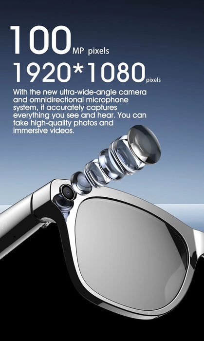 AI Smart Glasses with 6K Camera & Translation – Bluetooth Calling Music Photochromic Eyewear SF