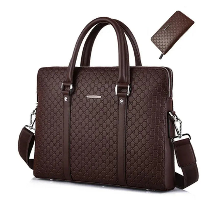 Men’s Laptop Briefcase – Double-Layer Business Shoulder Bag SF