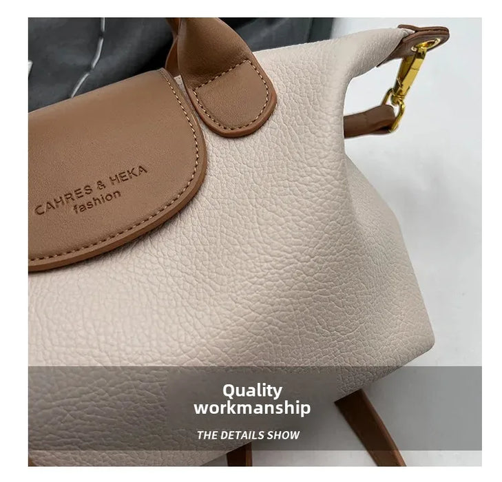 Compact Unisex Barrel-Shaped Crossbody Bag with Modern Flap Design - Samanta Factory