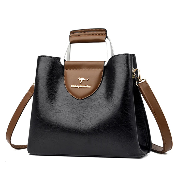 Women’s Leather Tote Bag – Luxury Designer Shoulder & Crossbody Handbag - Samanta Factory