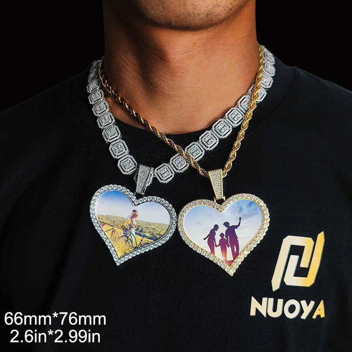 Custom Photo Necklace – Personalized Medallion Picture Pendant Chain SF