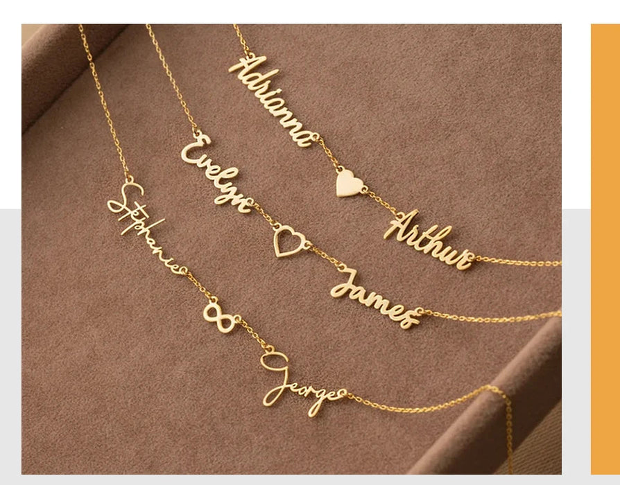 Custom Multiple Name Necklace for Women – Meaningful Family Jewelry Gift SF