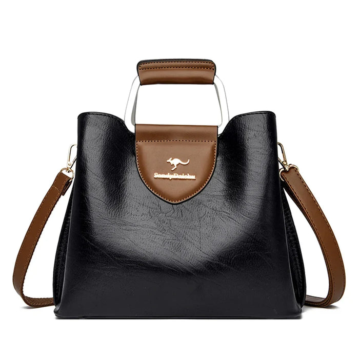 Women’s Leather Tote Bag – Luxury Designer Shoulder & Crossbody Handbag - Samanta Factory