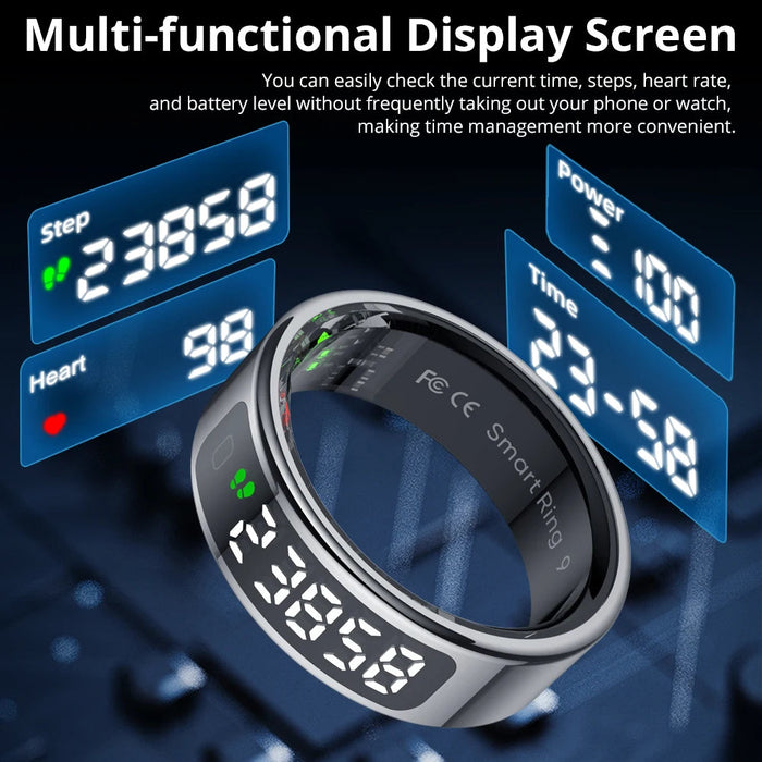 Smart Health Ring – Touchscreen Activity & Wellness Tracker SF