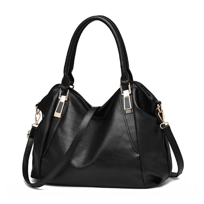 Women's PU Leather Shoulder Bag – Large Capacity Casual Zipper Handbag SF