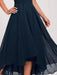 Chiffon A-Line Dress – Flowing Batwing Sleeves & Irregular Hem - Samanta Factory