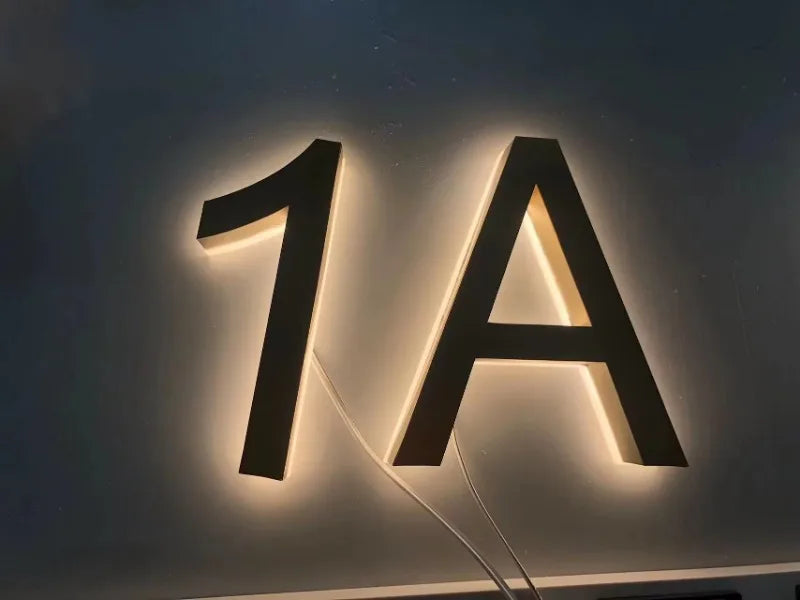 LED House Numbers – Backlit Stainless Steel Address Sign SF