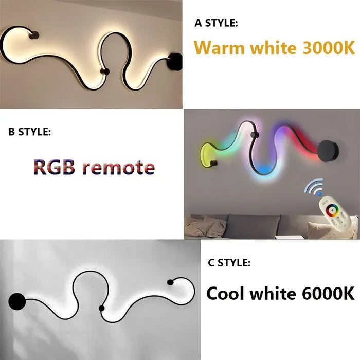 LED Wall Lamp – Modern Dimmable Up & Down Sconce with Remote - Samanta Factory