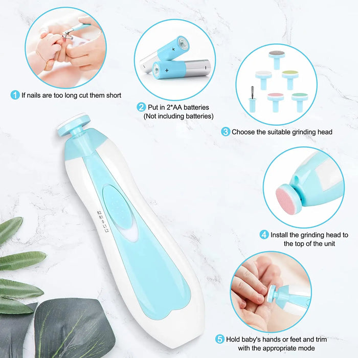 Electric Baby Nail Trimmer – Safe & Gentle Nail Clipper for Newborns and Toddlers