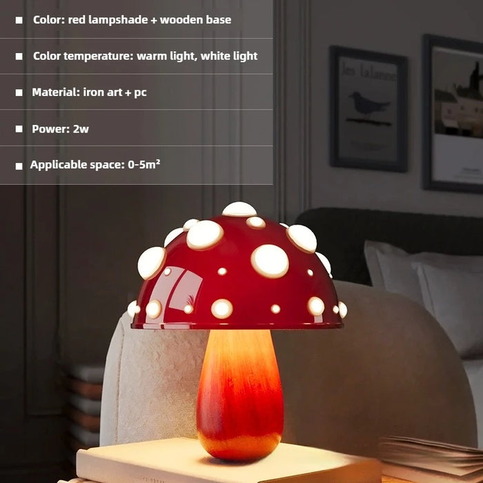 Mushroom Night Light – Dimmable LED with Cute Forest-Inspired Design - Samanta Factory