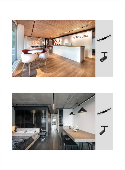 Magnetic LED Track Spotlight – 48V Linear Ceiling Light - Samanta Factory