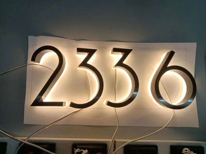 LED House Numbers – Backlit Stainless Steel Address Sign SF