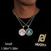 Personalized Bling Circle Necklace with Engraving – Memory Jewelry for Men & Women SF