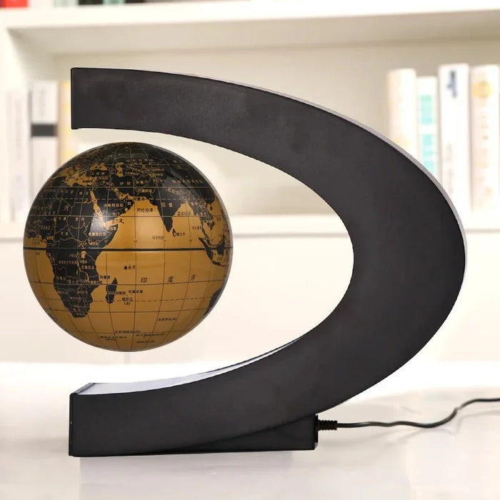 Magnetic Levitating Globe – 4-Inch Floating Earth with LED Light for Home & Office Decor