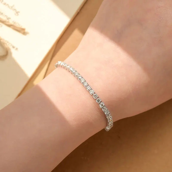 Luxury D Color Round Cut Bracelet for Men & Women - Samanta Factory