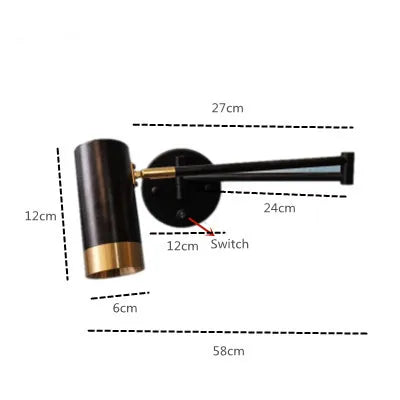 Modern Wall-Mounted LED Lamp – Adjustable Swing Arm with Warm/Cold Light for Bedrooms & Living Rooms - Samanta Factory