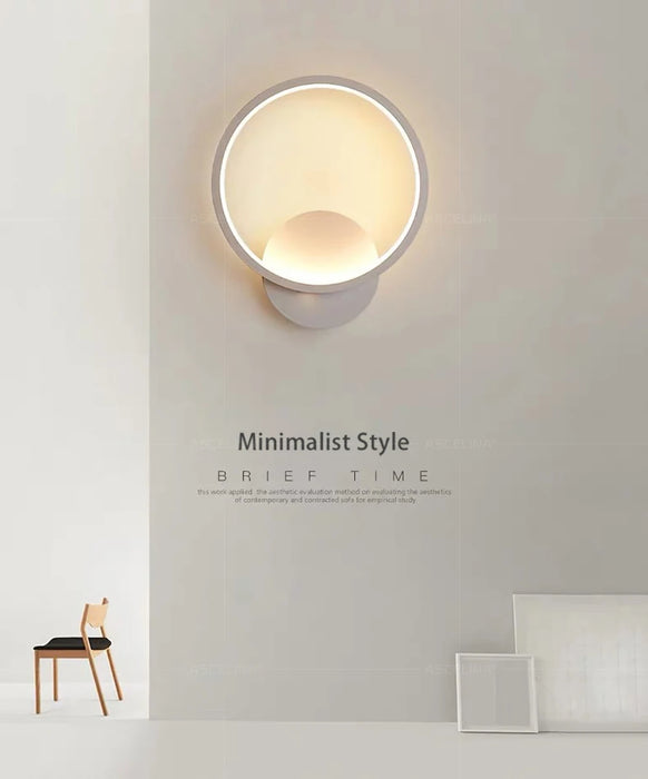 LED Wall Light – 3-Color Dimmable Lighting with Modern Minimalist Design