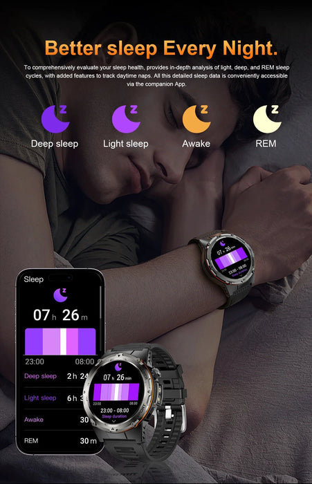 Outdoor Sports Smartwatch – 1.39″ AMOLED, GPS & Swimming Mode SF