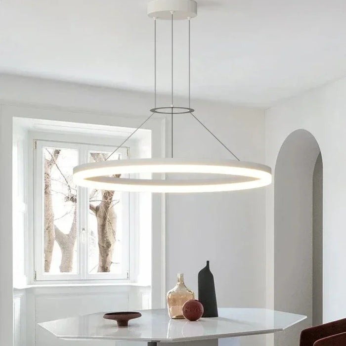 Modern LED Pendant Light – Adjustable Brightness & Color with Remote Control - Samanta Factory