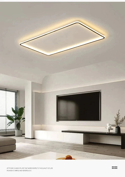 Modern Ultra-Thin LED Ceiling Light – Remote Control, Dimmable, Energy-Saving Lighting Fixture - Samanta Factory