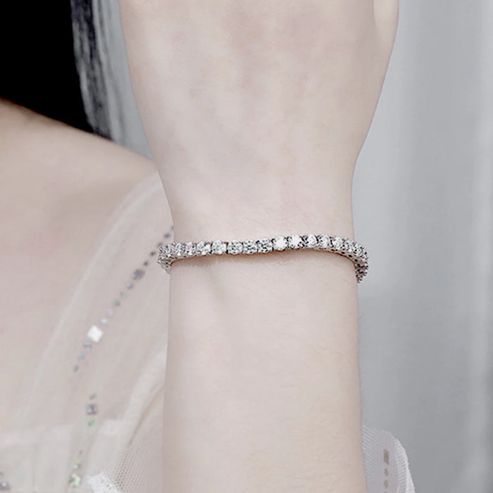 Moissanite Vintage Bracelet – 925 Sterling Silver Unisex Jewelry - Samanta Factory
