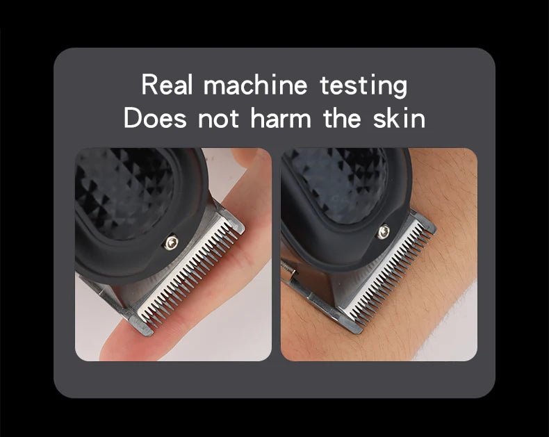 Electric Hair Clipper – Rechargeable Stainless Steel Blade with USB Charging & Adjustable Length