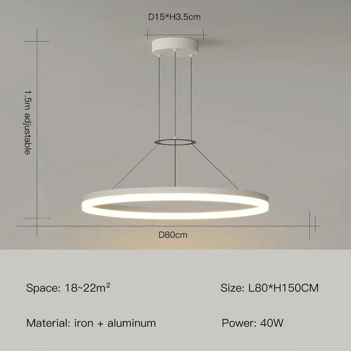 Modern LED Pendant Light – Adjustable Brightness & Color with Remote Control - Samanta Factory