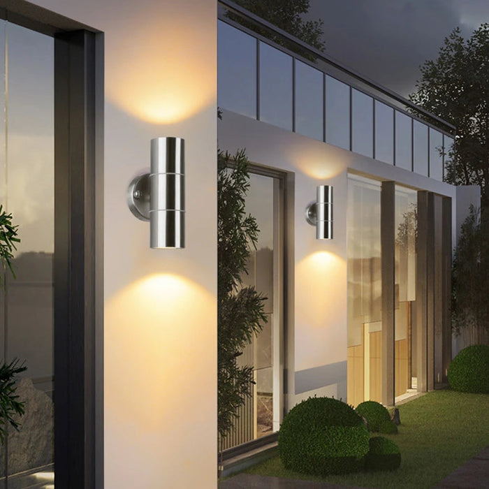 Stainless Steel LED Wall Light – IP65 Waterproof GU10 Up Down Outdoor Sconce SF