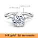 14K Gold Moissanite Ring – Certified Round-Cut Brilliance SF
