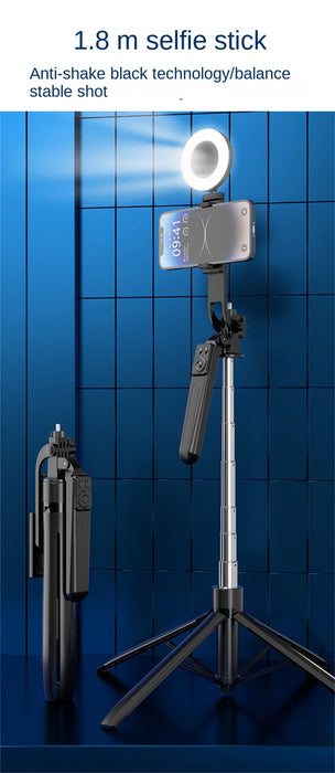 Bluetooth Selfie Stick Tripod – Lightweight 180cm Extendable with Remote for iOS & Android