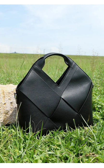 Cow Leather Shoulder Bag – Soft Satchel for Four Seasons SF