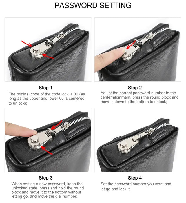 Men’s Leather Clutch Bag – Large Capacity Casual Hand Carry Bag SF