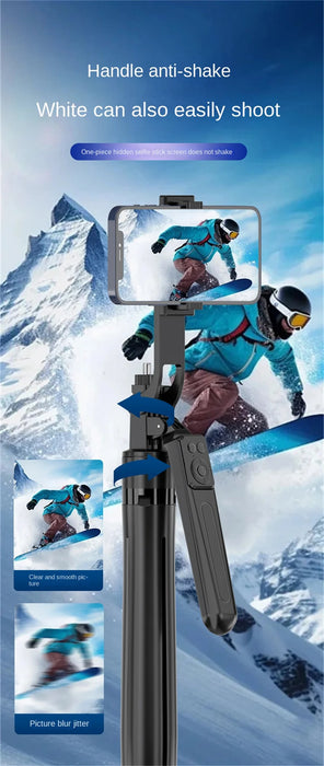 Bluetooth Selfie Stick Tripod – Lightweight 180cm Extendable with Remote for iOS & Android