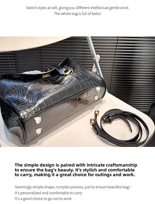 Urban Crossbody Bag - Lock Buckle Minimalist Design