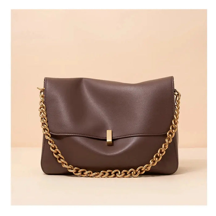 Leather Crossbody Bag - Vintage Soft Flap Style SF