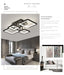 LED Ceiling Light – Modern Geometric Design with Remote Dimming - Samanta Factory