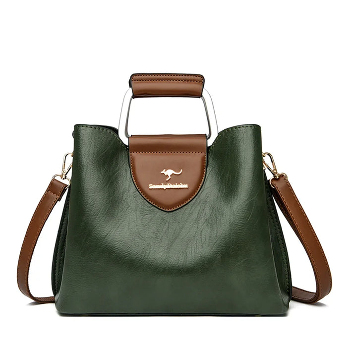 Women’s Leather Tote Bag – Luxury Designer Shoulder & Crossbody Handbag - Samanta Factory