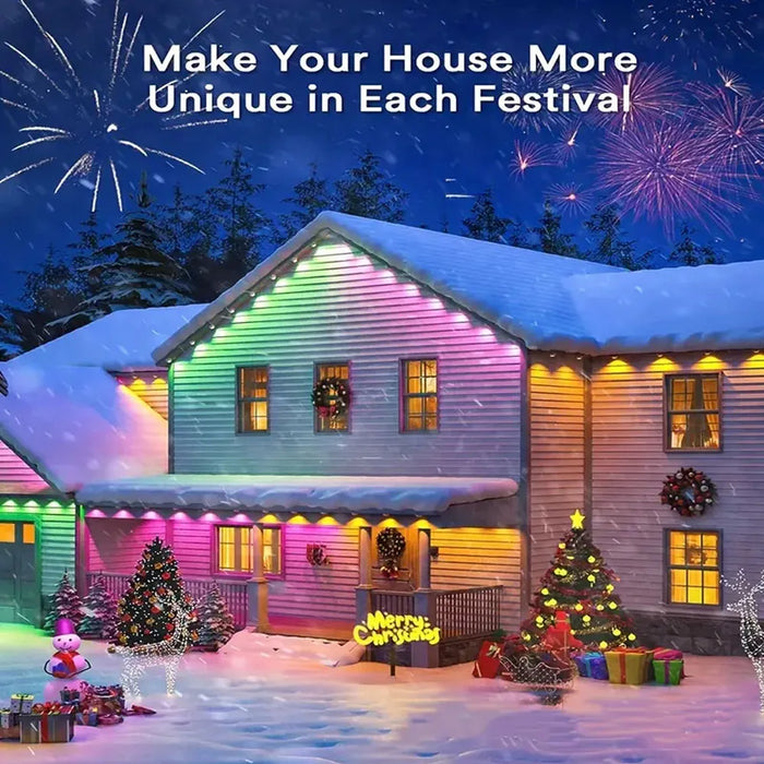 Outdoor LED String Lights – Multi-Color App & Remote Control